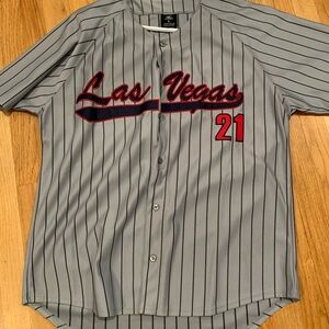 Las Vegas stitched pinstripe Men’s Baseball jersey #21 Size XL
